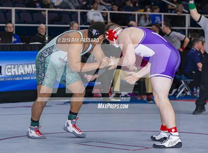 Thumbnail 3 in NYSPHSAA D1 Wrestling Championships (Semifinals - 182- 285 lbs) photogallery.