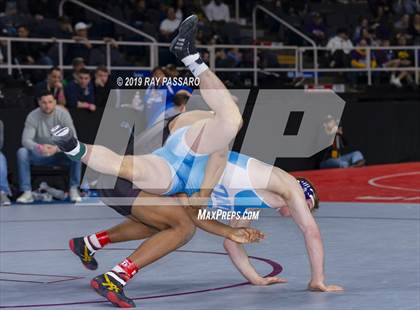 Thumbnail 3 in NYSPHSAA D1 Wrestling Championships (Semifinals - 182- 285 lbs) photogallery.