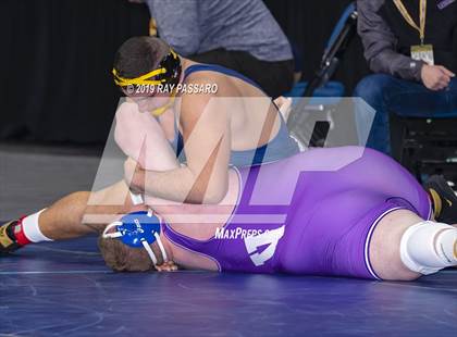 Thumbnail 3 in NYSPHSAA D1 Wrestling Championships (Semifinals - 182- 285 lbs) photogallery.