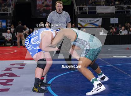Thumbnail 1 in NYSPHSAA D1 Wrestling Championships (Semifinals - 182- 285 lbs) photogallery.