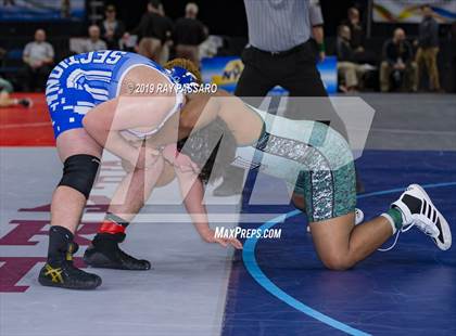 Thumbnail 2 in NYSPHSAA D1 Wrestling Championships (Semifinals - 182- 285 lbs) photogallery.