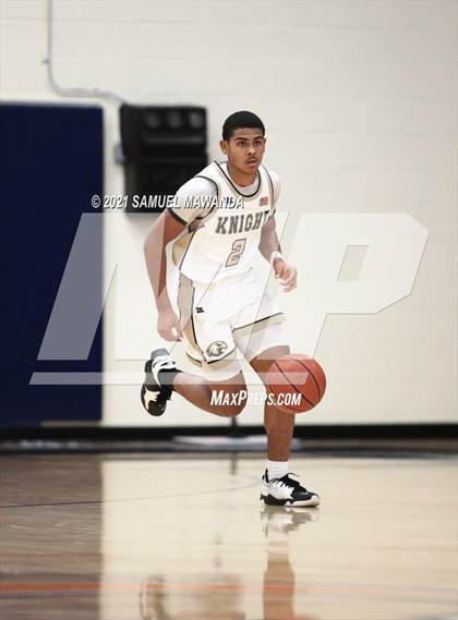 Thumbnail 1 in Knight vs La Canada (6th Annual West Valley Varsity Basketball Tip-off Classic) photogallery.