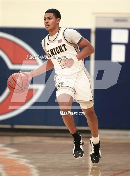 Thumbnail 1 in Knight vs La Canada (6th Annual West Valley Varsity Basketball Tip-off Classic) photogallery.