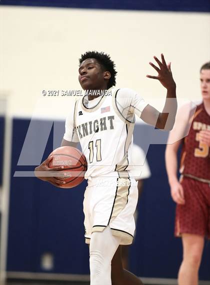 Thumbnail 2 in Knight vs La Canada (6th Annual West Valley Varsity Basketball Tip-off Classic) photogallery.