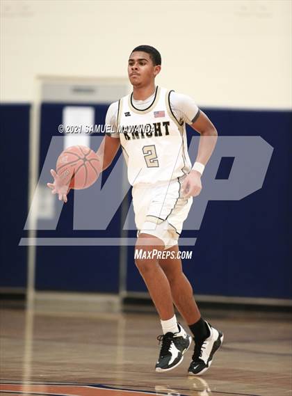 Thumbnail 1 in Knight vs La Canada (6th Annual West Valley Varsity Basketball Tip-off Classic) photogallery.