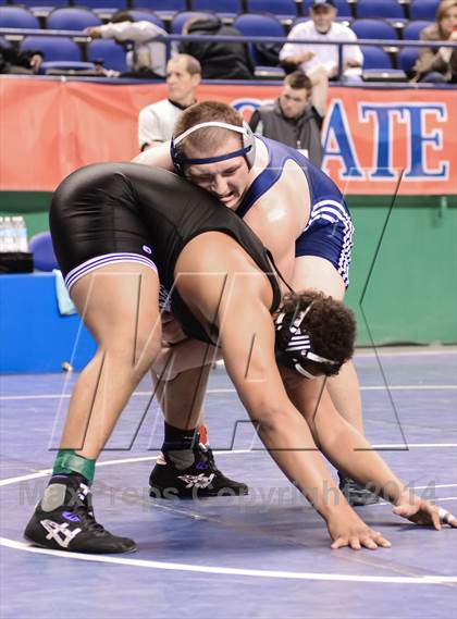 Thumbnail 3 in NCHSAA Individual Wrestling 4A Semifinals photogallery.
