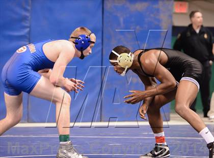 Thumbnail 3 in NCHSAA Individual Wrestling 4A Semifinals photogallery.