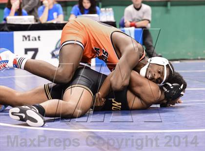Thumbnail 3 in NCHSAA Individual Wrestling 4A Semifinals photogallery.