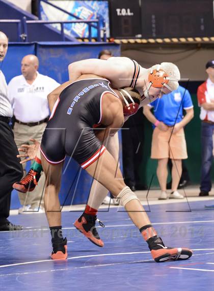 Thumbnail 3 in NCHSAA Individual Wrestling 4A Semifinals photogallery.
