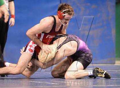 Thumbnail 3 in NCHSAA Individual Wrestling 4A Semifinals photogallery.