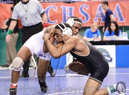 Thumbnail 3 in NCHSAA Individual Wrestling 4A Semifinals photogallery.