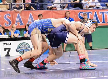 Thumbnail 1 in NCHSAA Individual Wrestling 4A Semifinals photogallery.