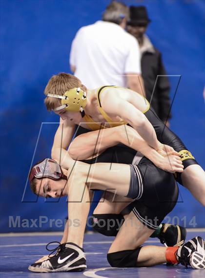 Thumbnail 3 in NCHSAA Individual Wrestling 4A Semifinals photogallery.