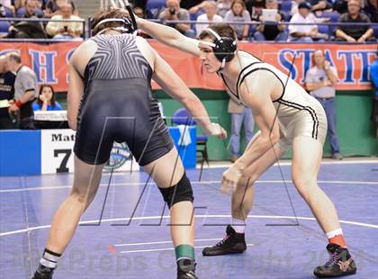 Thumbnail 2 in NCHSAA Individual Wrestling 4A Semifinals photogallery.