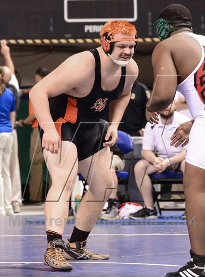Thumbnail 3 in NCHSAA Individual Wrestling 4A Semifinals photogallery.