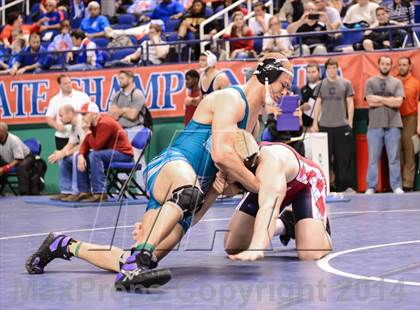 Thumbnail 3 in NCHSAA Individual Wrestling 4A Semifinals photogallery.