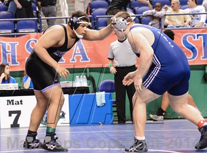 Thumbnail 3 in NCHSAA Individual Wrestling 4A Semifinals photogallery.