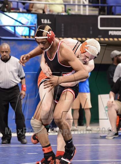 Thumbnail 3 in NCHSAA Individual Wrestling 4A Semifinals photogallery.