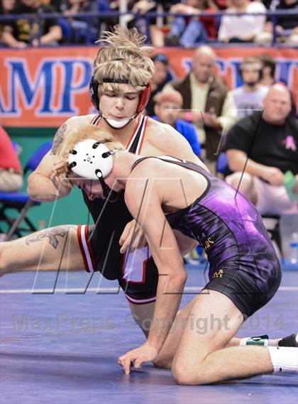 Thumbnail 2 in NCHSAA Individual Wrestling 4A Semifinals photogallery.