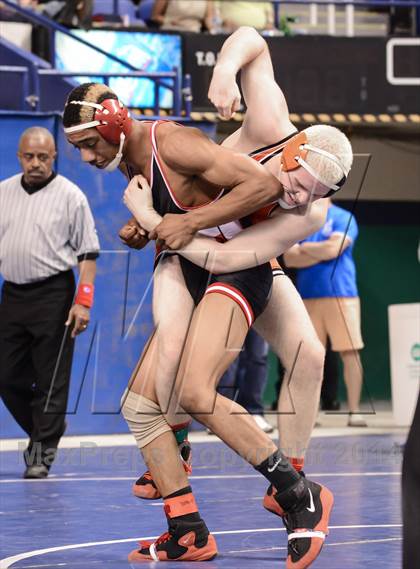 Thumbnail 1 in NCHSAA Individual Wrestling 4A Semifinals photogallery.