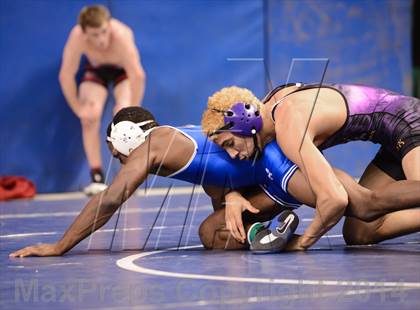 Thumbnail 2 in NCHSAA Individual Wrestling 4A Semifinals photogallery.