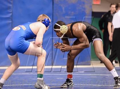 Thumbnail 2 in NCHSAA Individual Wrestling 4A Semifinals photogallery.