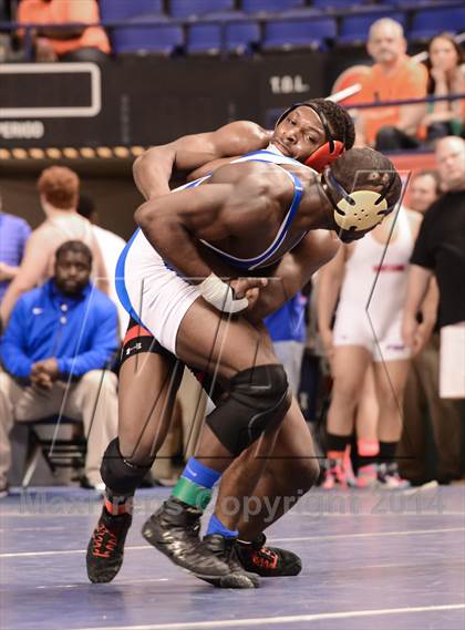 Thumbnail 2 in NCHSAA Individual Wrestling 4A Semifinals photogallery.