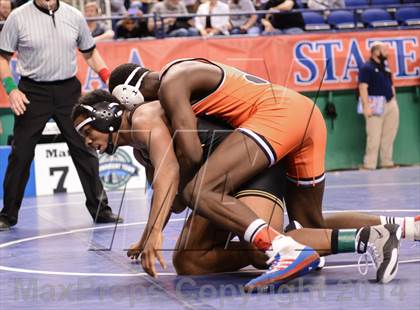 Thumbnail 3 in NCHSAA Individual Wrestling 4A Semifinals photogallery.