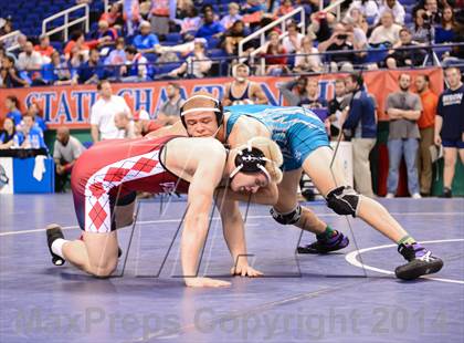 Thumbnail 2 in NCHSAA Individual Wrestling 4A Semifinals photogallery.
