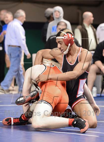 Thumbnail 1 in NCHSAA Individual Wrestling 4A Semifinals photogallery.