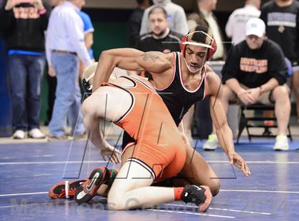 Thumbnail 3 in NCHSAA Individual Wrestling 4A Semifinals photogallery.
