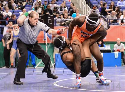 Thumbnail 3 in NCHSAA Individual Wrestling 4A Semifinals photogallery.