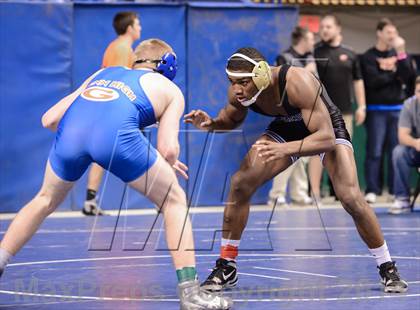 Thumbnail 2 in NCHSAA Individual Wrestling 4A Semifinals photogallery.