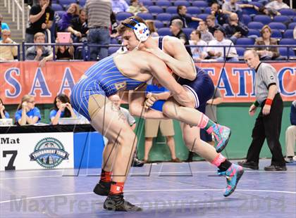 Thumbnail 2 in NCHSAA Individual Wrestling 4A Semifinals photogallery.