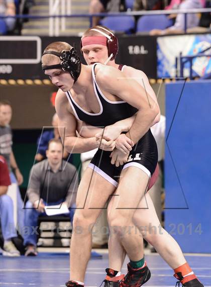 Thumbnail 3 in NCHSAA Individual Wrestling 4A Semifinals photogallery.