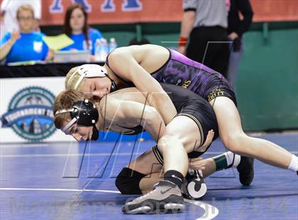 Thumbnail 2 in NCHSAA Individual Wrestling 4A Semifinals photogallery.