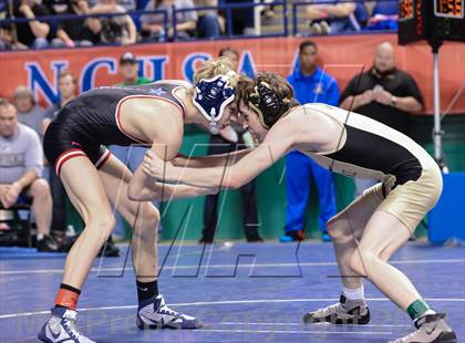 Thumbnail 2 in NCHSAA Individual Wrestling 4A Semifinals photogallery.