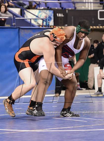 Thumbnail 2 in NCHSAA Individual Wrestling 4A Semifinals photogallery.