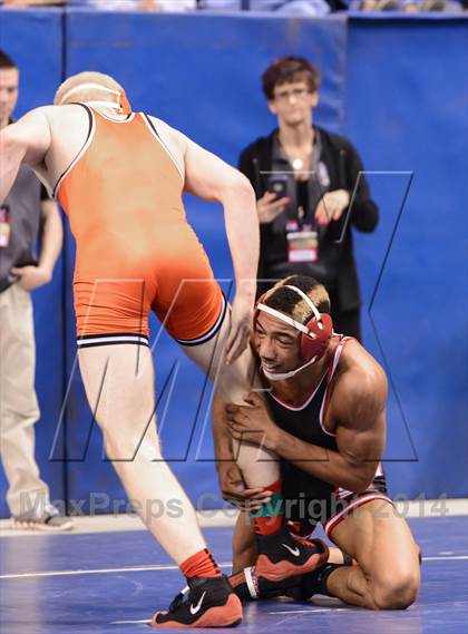 Thumbnail 2 in NCHSAA Individual Wrestling 4A Semifinals photogallery.
