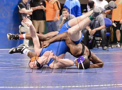 Thumbnail 3 in NCHSAA Individual Wrestling 4A Semifinals photogallery.