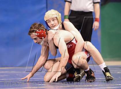Thumbnail 1 in NCHSAA Individual Wrestling 4A Semifinals photogallery.