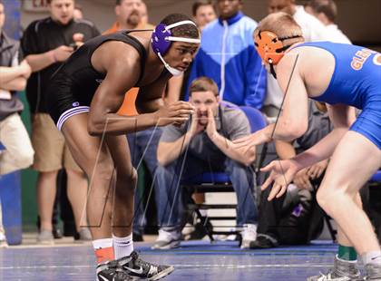 Thumbnail 2 in NCHSAA Individual Wrestling 4A Semifinals photogallery.