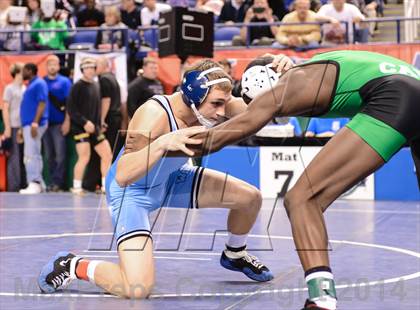 Thumbnail 3 in NCHSAA Individual Wrestling 4A Semifinals photogallery.