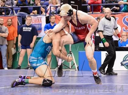 Thumbnail 3 in NCHSAA Individual Wrestling 4A Semifinals photogallery.