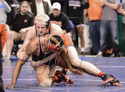 Thumbnail 2 in NCHSAA Individual Wrestling 4A Semifinals photogallery.
