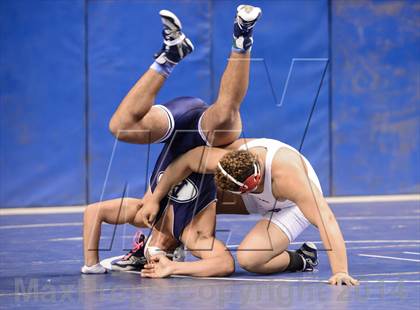 Thumbnail 3 in NCHSAA Individual Wrestling 4A Semifinals photogallery.