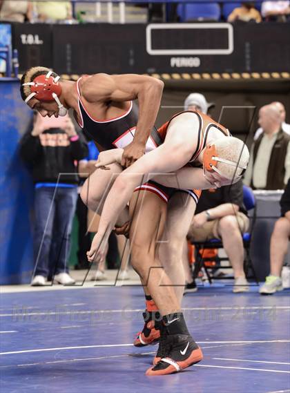 Thumbnail 2 in NCHSAA Individual Wrestling 4A Semifinals photogallery.