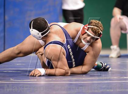 Thumbnail 3 in NCHSAA Individual Wrestling 4A Semifinals photogallery.