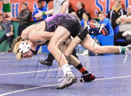 Thumbnail 3 in NCHSAA Individual Wrestling 4A Semifinals photogallery.
