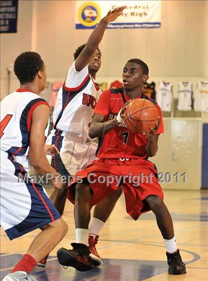 Thumbnail 1 in Pleasant Grove vs. King (MaxPreps Holiday Classic) photogallery.